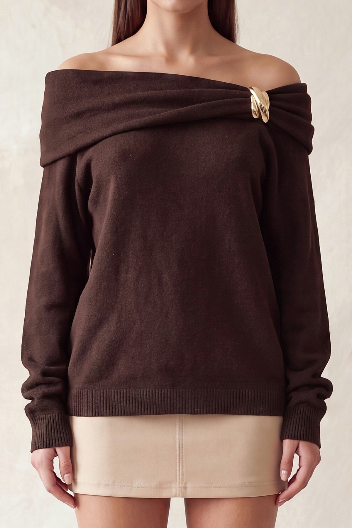Cold Shoulder Club Sweater